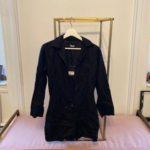 Reformation Long-Sleeve Black Romper